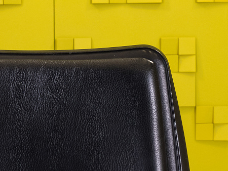 Конференц кресло для переговорной на ножках Steelcase Кожа Чёрный Франция_КНКЧ-260923