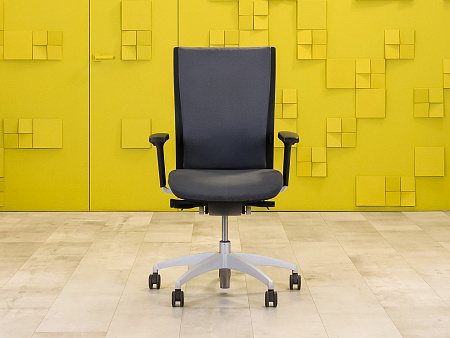 Офисное кресло для персонала на колесах Steelcase Ткань Серый Франция_КПТС-201123