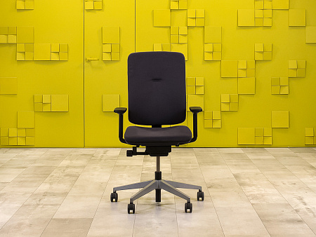 Офисное кресло для персонала на колесах Steelcase Ткань Серый Франция_КПТС-190824