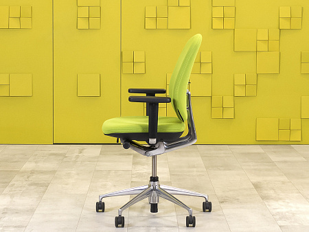 Офисное кресло для персонала на колесах Vitra Ткань Зелёный Швейцария_КПТЗ-301023