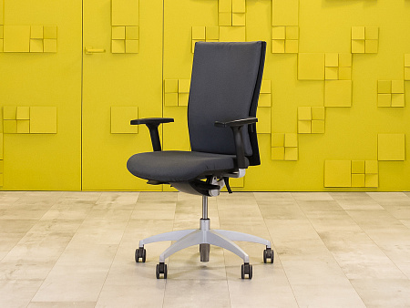 Офисное кресло для персонала на колесах Steelcase Ткань Серый Франция_КПТС-201123