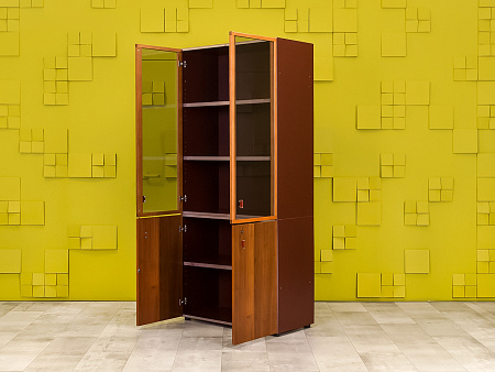 Шкаф в кабинет руководителя для документов GOODFURNITURE CANNES 900x455x2010 Комбинированный МДФ Оре
