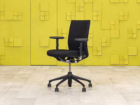 Офисное кресло для персонала на колесах ID Soft Vitra Ткань Чёрный Швеция_КПТЧ2-271123