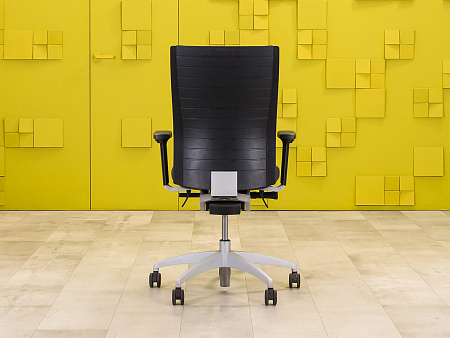 Офисное кресло для персонала на колесах Steelcase Ткань Серый Франция_КПТС-201123