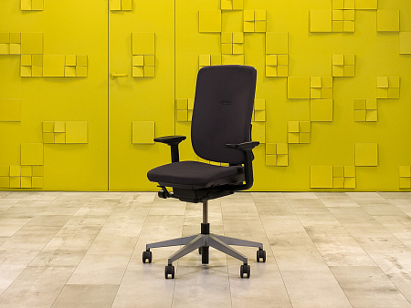Офисное кресло для персонала на колесах Steelcase Ткань Серый Франция_КПТС-190824