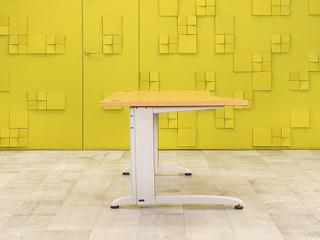 Офисный стол эргономичный Steelcase 1400x900 ЛДСП Бук Германия_СПЭВ2-260923