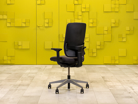 Офисное кресло для персонала на колесах Steelcase Ткань Серый Франция_КПТС-190824
