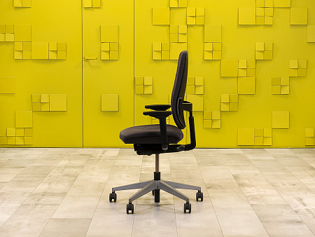 Офисное кресло для персонала на колесах Steelcase Ткань Серый Франция_КПТС-190824